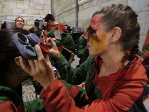 Fires 2017. La Beatufarra, descens del Beatusaure per les escales de la Catedral de Girona