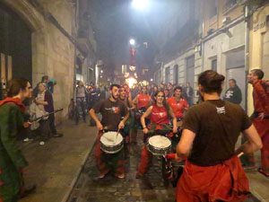 Fires 2017. La Beatufarra, descens del Beatusaure per les escales de la Catedral de Girona