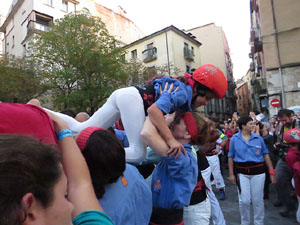 Fires 2017. Els Castells de Vigília a la plaça de Sant Feliu, amb els Marrecs de Salt, la Colla Castellera Esperxats de l'Estany i els Castellers d'Andorra