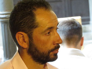 Fires 2017. Col&middot:locaci&oacute; d'una placa commemorativa de l'ascens del Girona FC a primera divisi&oacute; a l'antic caf&egrave; Norat, a la Rambla de la Llibertat