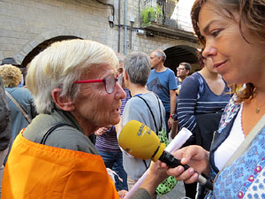 Concentraci&oacute; a la pla&ccedil;a del Vi en protesta per l'empresonament de Cuixart i S&aacute;nchez