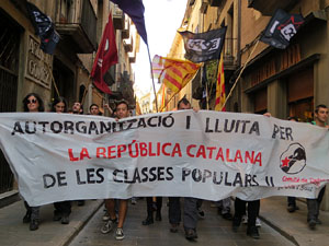 Concentraci&oacute; a la pla&ccedil;a del Vi en protesta per l'empresonament de Cuixart i S&aacute;nchez