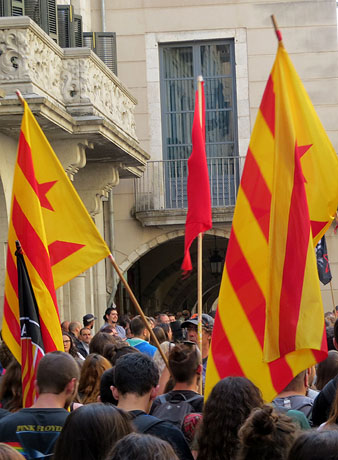 La concentraci&oacute; a la pla&ccedil;a del Vi