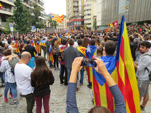Manifestació 'Els col·legis, sempre nostres!' davant la seu de la Generalitat de Catalunya