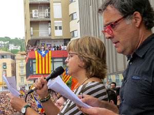 Manifestaci&oacute; 'Els col&middot;legis, sempre nostres!' davant la seu de la Generalitat de Catalunya