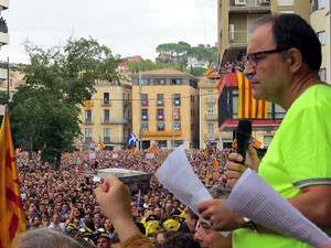 Manifestaci&oacute; 'Els col&middot;legis, sempre nostres!' davant la seu de la Generalitat de Catalunya