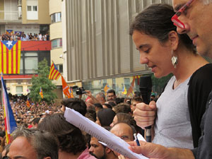 Manifestaci&oacute; 'Els col&middot;legis, sempre nostres!' davant la seu de la Generalitat de Catalunya