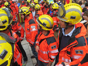 Manifestaci&oacute; 'Els col&middot;legis, sempre nostres!' davant la seu de la Generalitat de Catalunya
