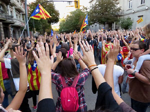 Manifestaci&oacute; 'Rep&uacute;blica!' pels carrers de la ciutat i el Parc de la Devesa