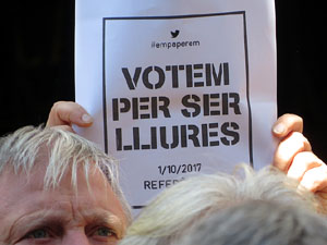 Marat&oacute; per la democr&agrave;cia. Concentraci&oacute; i parlaments a la pla&ccedil;a del Vi