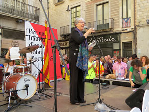 Marat&oacute; per la democr&agrave;cia. Concentraci&oacute; i parlaments a la pla&ccedil;a del Vi