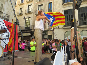 Marat&oacute; per la democr&agrave;cia. Concentraci&oacute; i parlaments a la pla&ccedil;a del Vi