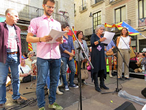 Marat&oacute; per la democr&agrave;cia. Concentraci&oacute; i parlaments a la pla&ccedil;a del Vi