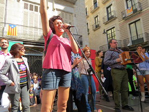 Marat&oacute; per la democr&agrave;cia. Concentraci&oacute; i parlaments a la pla&ccedil;a del Vi