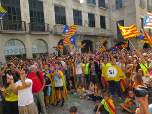 Marat&oacute; per la democr&agrave;cia. Concentraci&oacute; i parlaments a la pla&ccedil;a del Vi
