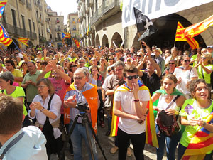 Marat&oacute; per la democr&agrave;cia. Concentraci&oacute; i parlaments a la pla&ccedil;a del Vi