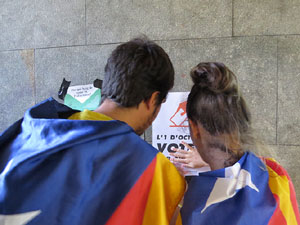 Marat&oacute; per la democr&agrave;cia. Concentraci&oacute; i parlaments a la pla&ccedil;a del Vi