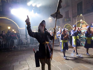 La Cavalcada de Reis 2018. Arribada del seguici a la pla&ccedil;a del Vi