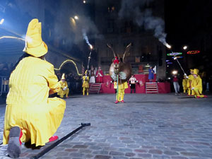 La Cavalcada de Reis 2018. Arribada del seguici a la pla&ccedil;a del Vi
