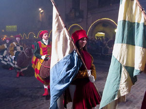 La Cavalcada de Reis 2018. Arribada del seguici a la pla&ccedil;a del Vi