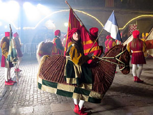 La Cavalcada de Reis 2018. Arribada del seguici a la pla&ccedil;a del Vi