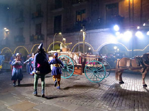 La Cavalcada de Reis 2018. Arribada del seguici a la pla&ccedil;a del Vi