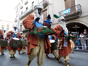 La Cavalcada de Reis 2018. La precavalcada des de la Merc&egrave; pels carrers de Girona