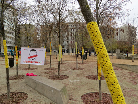 Els arbres de la zona enjardinada