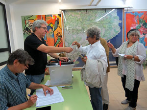 1 d'octubre 2017. Votació del referèndum a l'escola Eiximenis