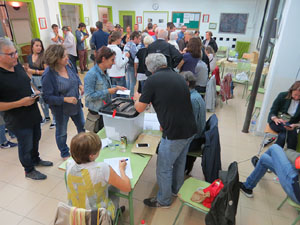 1 d'octubre 2017. Votació del referèndum a l'escola Eiximenis