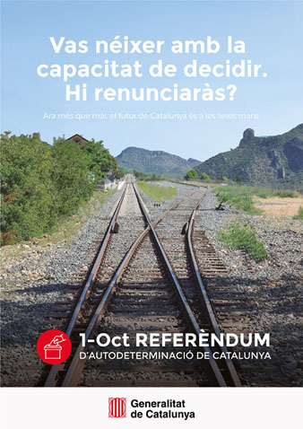 Cartell de la campanya pel Referèndum editat per la Generalitat de Catalunya
