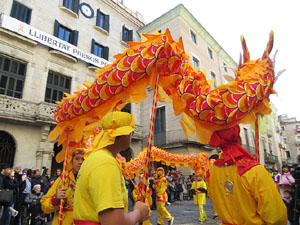 Celebraci&oacute; de l'any nou xin&egrave;s, el 4716, any del Gos, a Girona