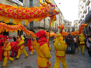 Celebraci&oacute; de l'any nou xin&egrave;s, el 4716, any del Gos, a Girona