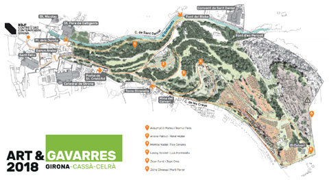 Mapa de situació de les intervencions artístiques