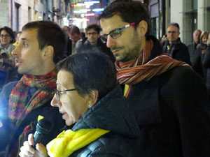 Concentraci&oacute; per la llibertat dels presos pol&iacute;tics a la pla&ccedil;a del Vi