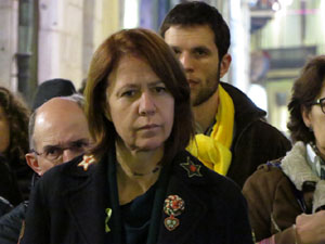 Concentraci&oacute; per la llibertat dels presos pol&iacute;tics a la pla&ccedil;a del Vi