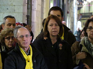 Concentraci&oacute; per la llibertat dels presos pol&iacute;tics a la pla&ccedil;a del Vi