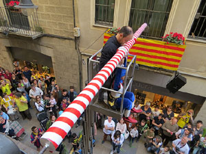 Festes de Primavera de Girona 2018. Penjada del Tarl&agrave;