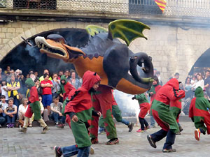 Festes de Primavera de Girona 2018. Entrega del Petit Drac Major de Girona