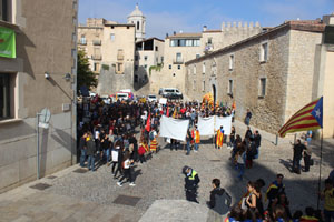 Concentració per la llibertat dels presos polítics a la plaça del Vi