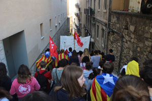 Concentració per la llibertat dels presos polítics a la plaça del Vi