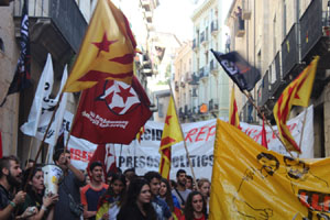 Concentració per la llibertat dels presos polítics a la plaça del Vi