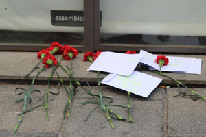 Concentració per la llibertat dels presos polítics a la plaça del Vi