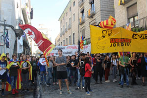 Concentració per la llibertat dels presos polítics a la plaça del Vi