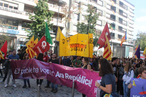 Concentració per la llibertat dels presos polítics a la plaça del Vi