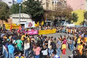 Concentració per la llibertat dels presos polítics a la plaça del Vi
