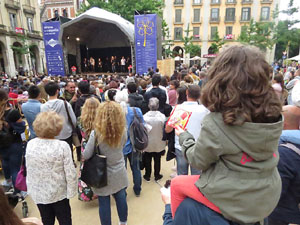 Festival A Capella 2018. Actuaci&oacute; d'Audiofeel a la pla&ccedil;a de la Independ&egrave;ncia
