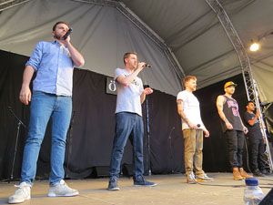 Festival A Capella 2018. Actuaci&oacute; de Beatbox Collective a la pla&ccedil;a de la Independ&egrave;ncia