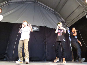 Festival A Capella 2018. Actuaci&oacute; de Beatbox Collective a la pla&ccedil;a de la Independ&egrave;ncia