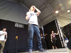 Festival A Capella 2018. Actuaci&oacute; de Beatbox Collective a la pla&ccedil;a de la Independ&egrave;ncia